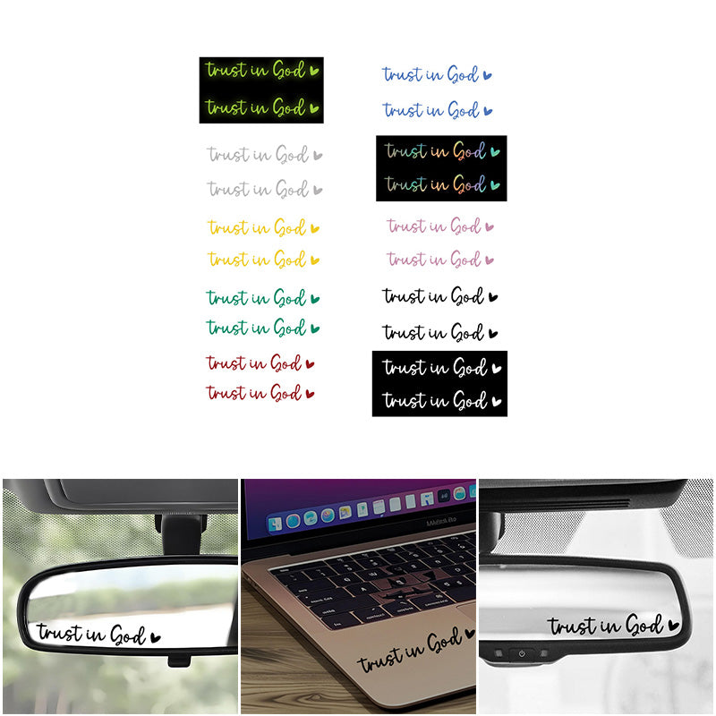 Heart & Letter Car Mirror Decal, unique car decoration