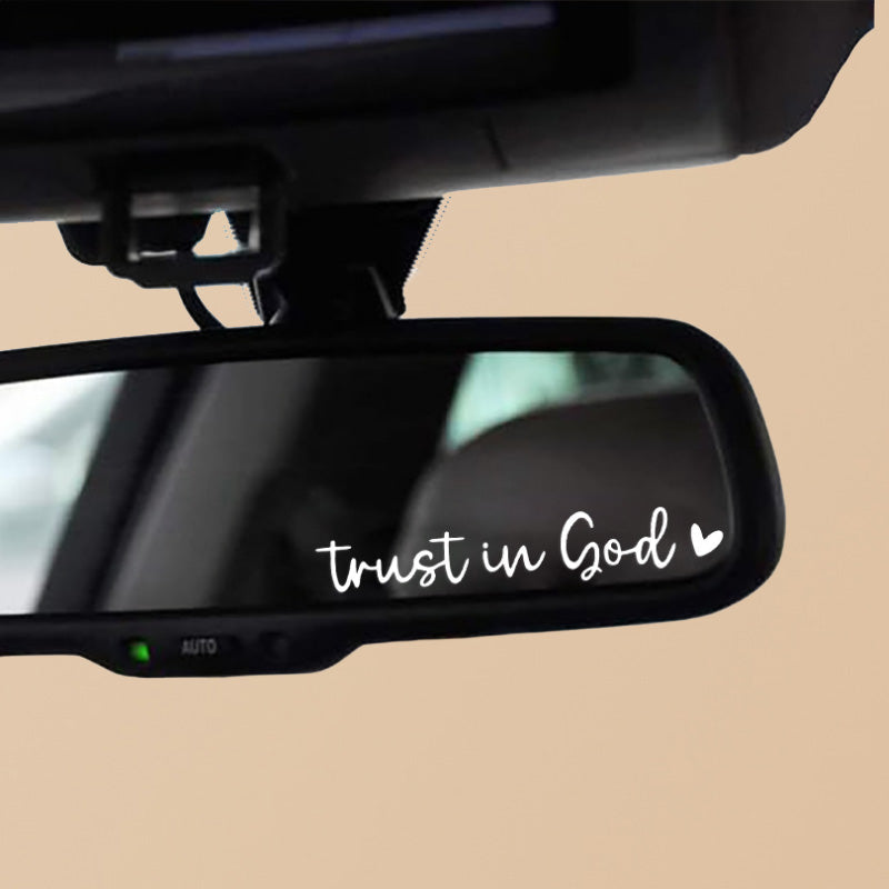 Heart design car mirror decal, custom letter vinyl sticker for auto