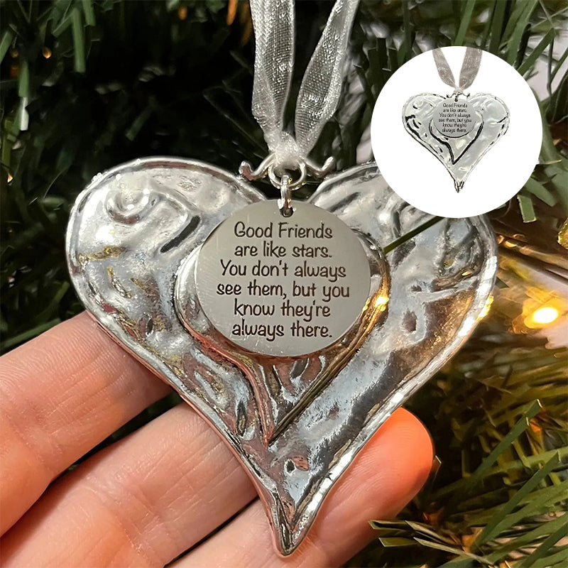 Heartfelt Message Christmas Ornament. Unique holiday decor gift for family & friends. Ceramic with custom text.