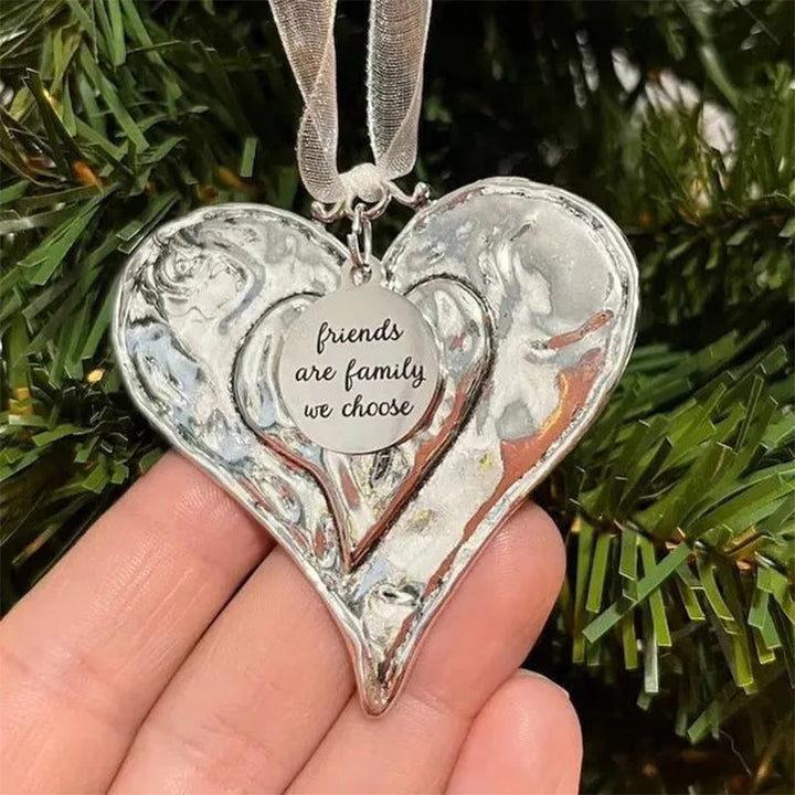 Heartfelt Message Christmas Ornament with a delicate snowflake design, a beautiful addition to holiday decor.