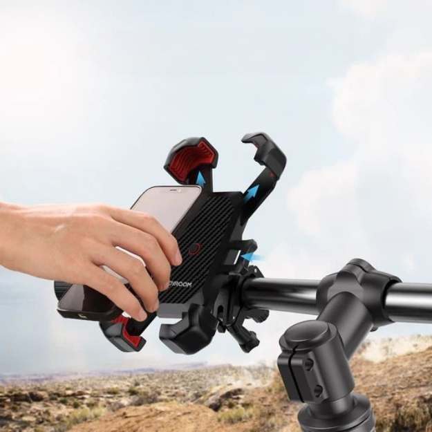 Secure grip smartphone holder for bike handlebars. Essential bicycle accessory for stable navigation on rides.