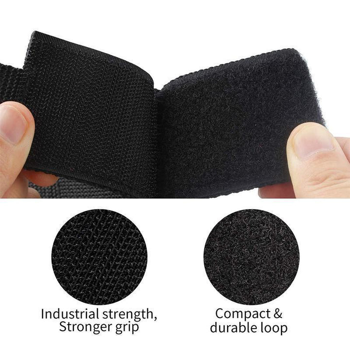 Assorted heavy-duty nylon utility straps for efficient cable organization and secure storage.