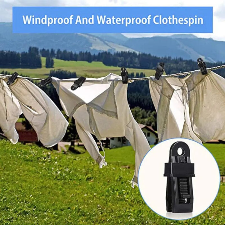 Universal locking tarp clips, perfect for camping accessories & holding shade cloth securely.