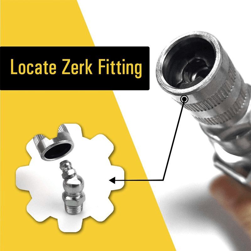 Industrial-grade quick-lock grease gun coupler, a reliable lubrication tool for professionals
