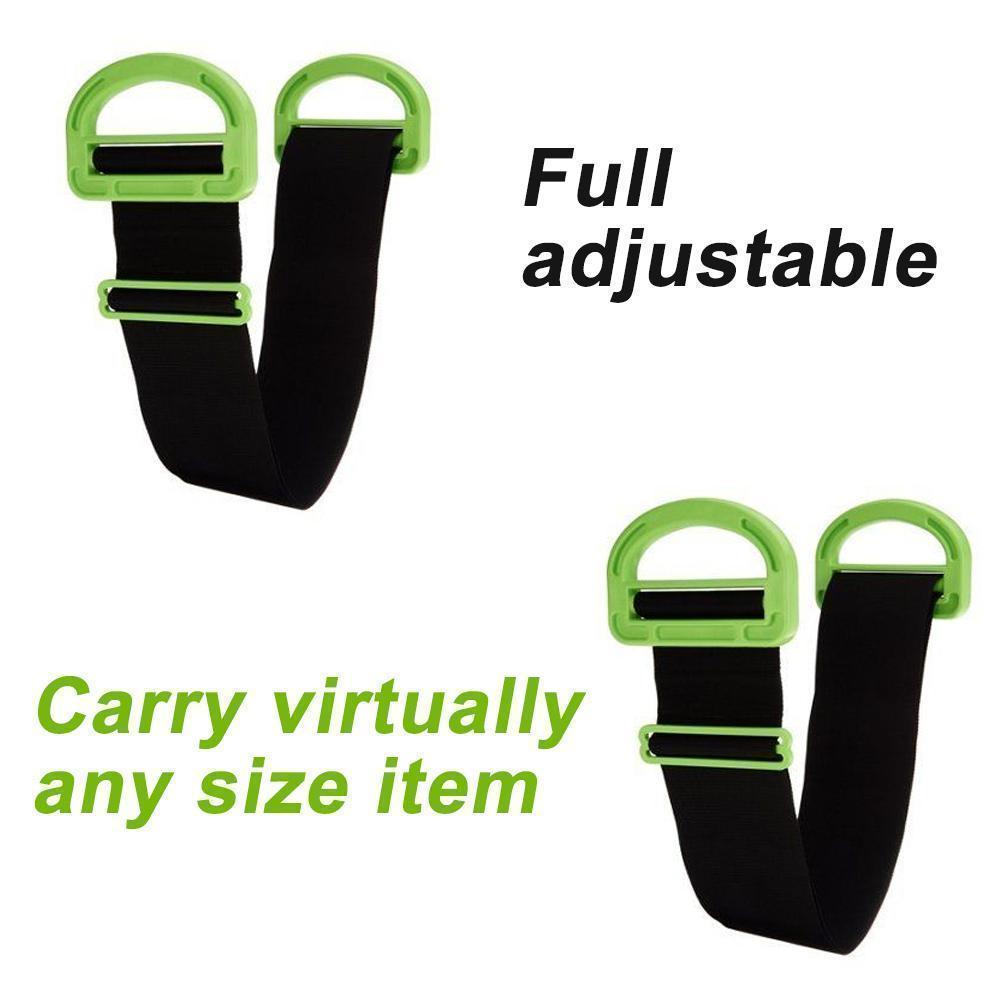 Unisex furniture lifting straps, adjustable for moving appliances, mattresses, and heavy objects safely