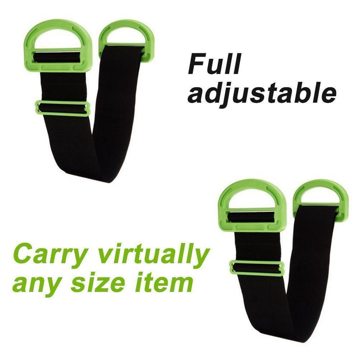 Unisex furniture lifting straps, adjustable for moving appliances, mattresses, and heavy objects safely