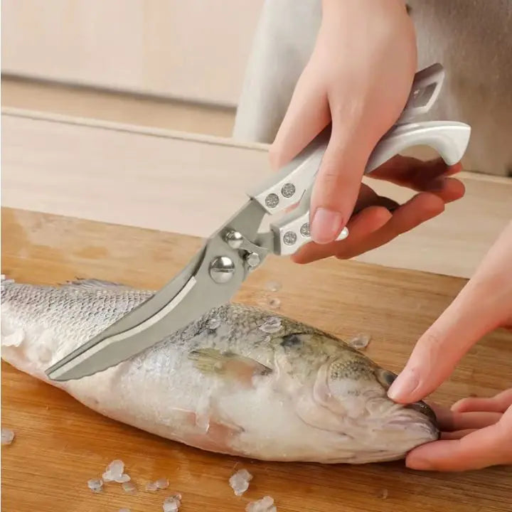 Durable stainless steel poultry shears for easy chicken & turkey prep, a versatile kitchen tool.