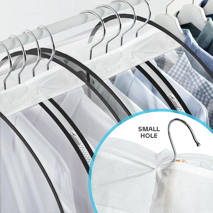 Unisex garment bag with clear window, heavy-duty, perfect for extended travel.