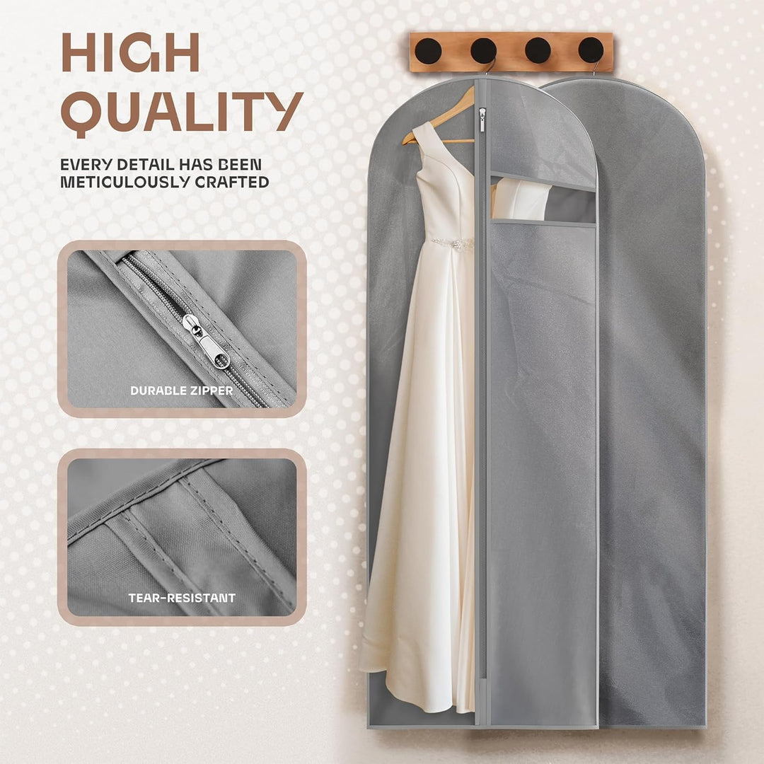Durable garment bag, unisex, clear window, keeps professional attire pristine.