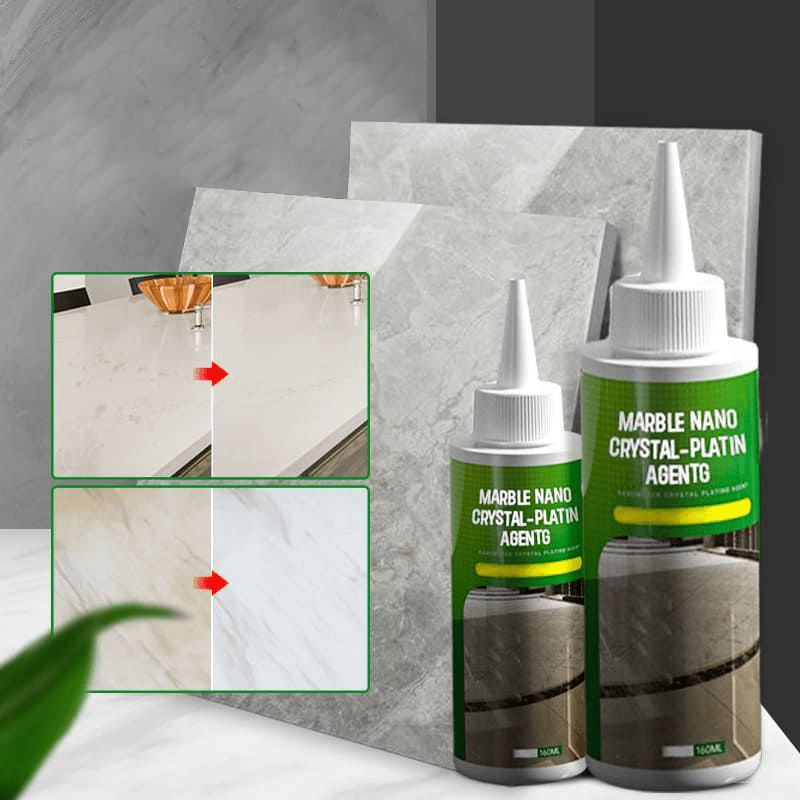 Easy-to-apply high-gloss stone coating for quick tile care, deep polish, and stone protection on multiple surfaces.