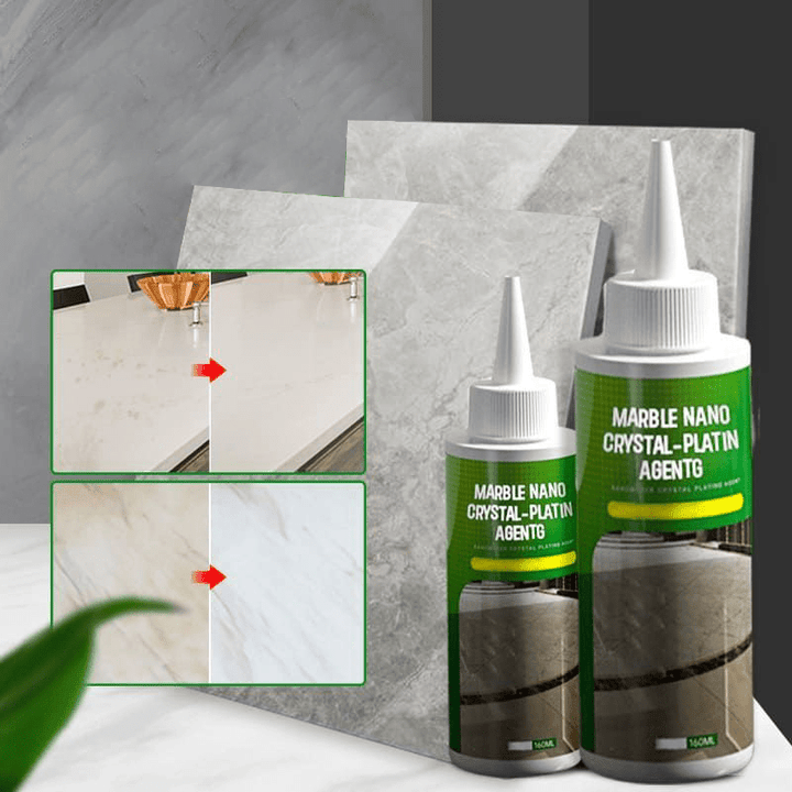 Easy-to-apply high-gloss stone coating for quick tile care, deep polish, and stone protection on multiple surfaces.