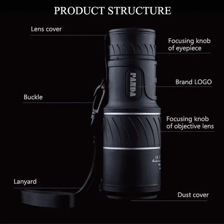 Monocular designed for hunting, providing superior magnification and night vision capabilities.