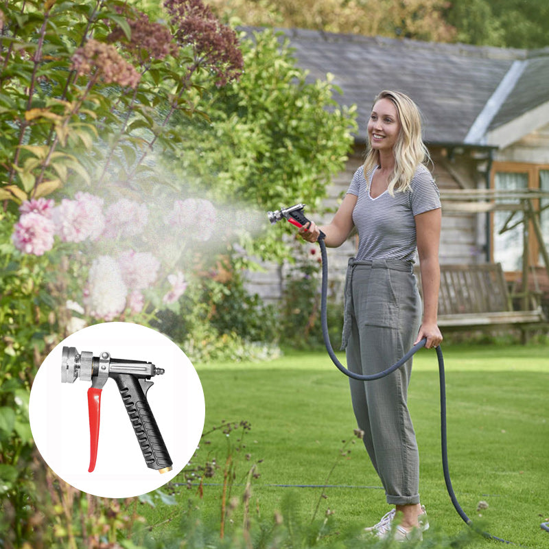 High-pressure garden sprayer kit, including electric gun and accessories.