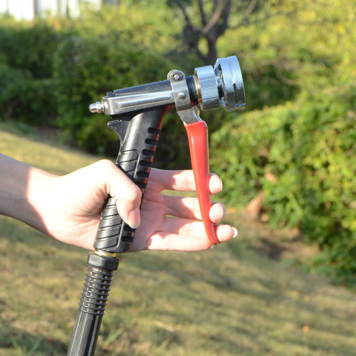 Electric sprayer for gardens, featuring high pressure for effective cleaning.