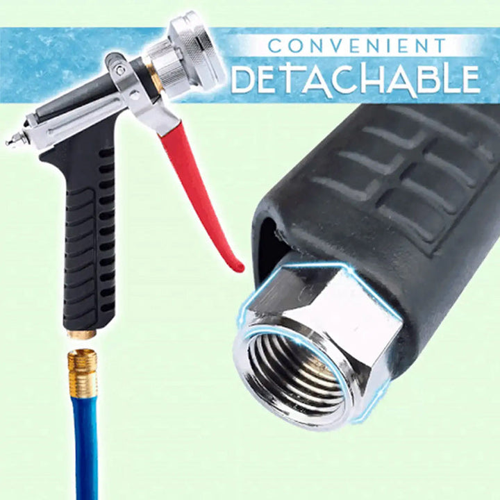 Versatile electric cleaning spray gun for outdoor surfaces and garden use.