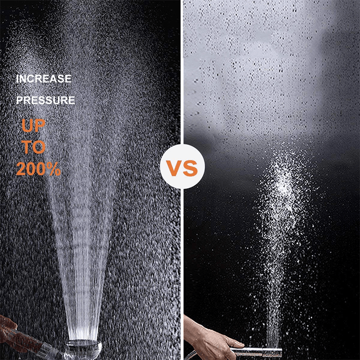 Ergonomic high-pressure shower head, featuring advanced ionic filtration for cleaner bath water