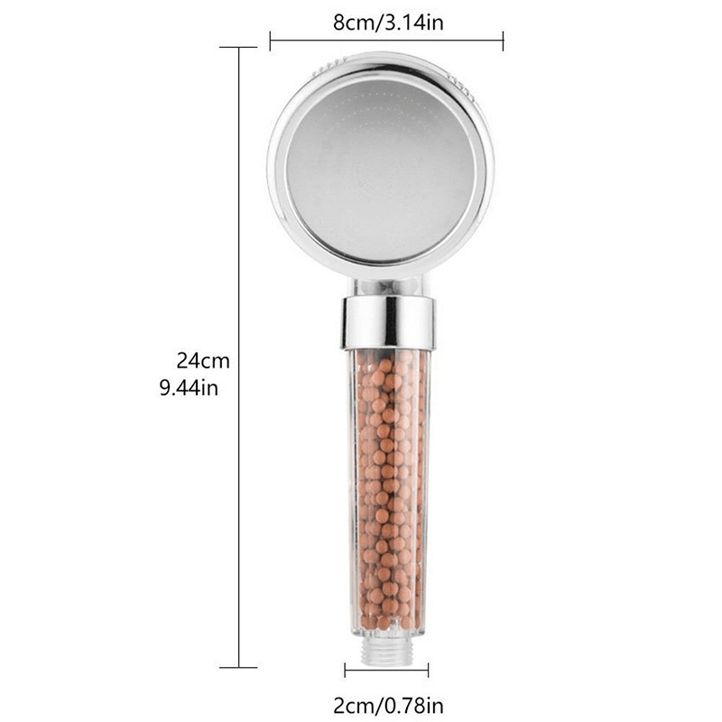 Stylish high-pressure ionic filtered shower head, enhancing any home bathroom with spa features