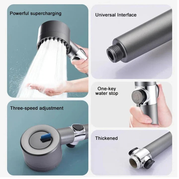 Adjustable showerhead with easy install, offering various spray settings for a personalized bathroom upgrade.