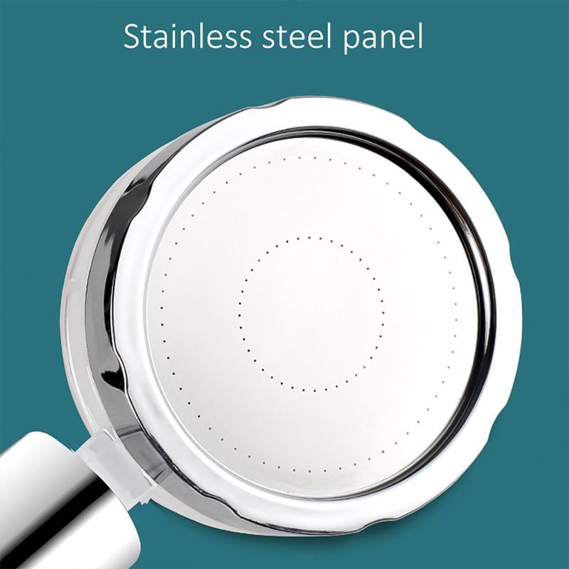 Universal shower head offering high-pressure spray and water filtration for a cleaner, efficient shower.