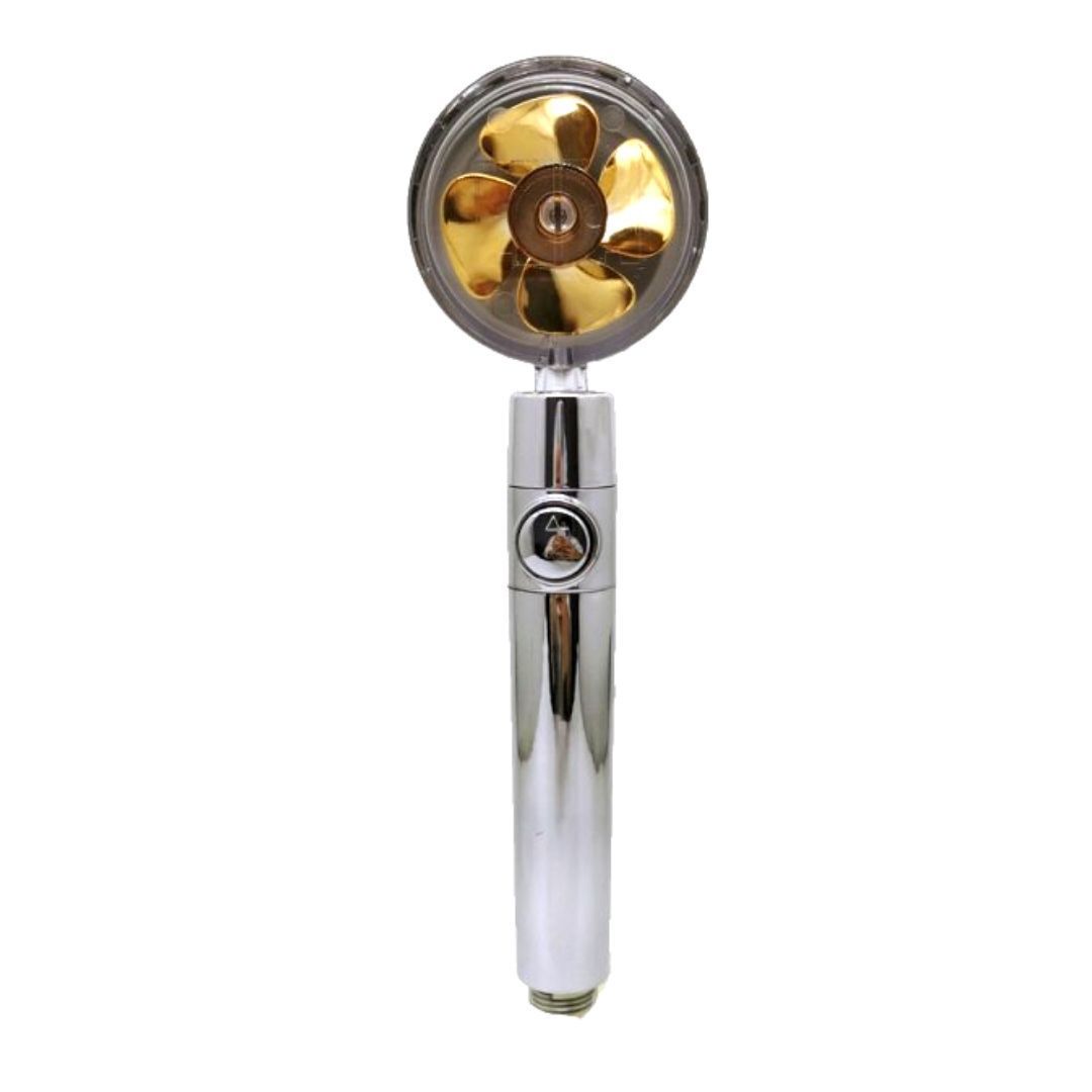 Sleek high-pressure shower head with water-saving capabilities, a smart bathroom improvement.