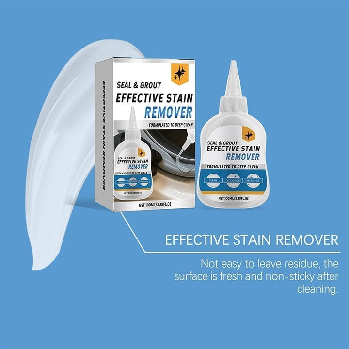 Mold & Mildew Stain Remover Gel Cleaner alongside other household cleaning supplies for comparison