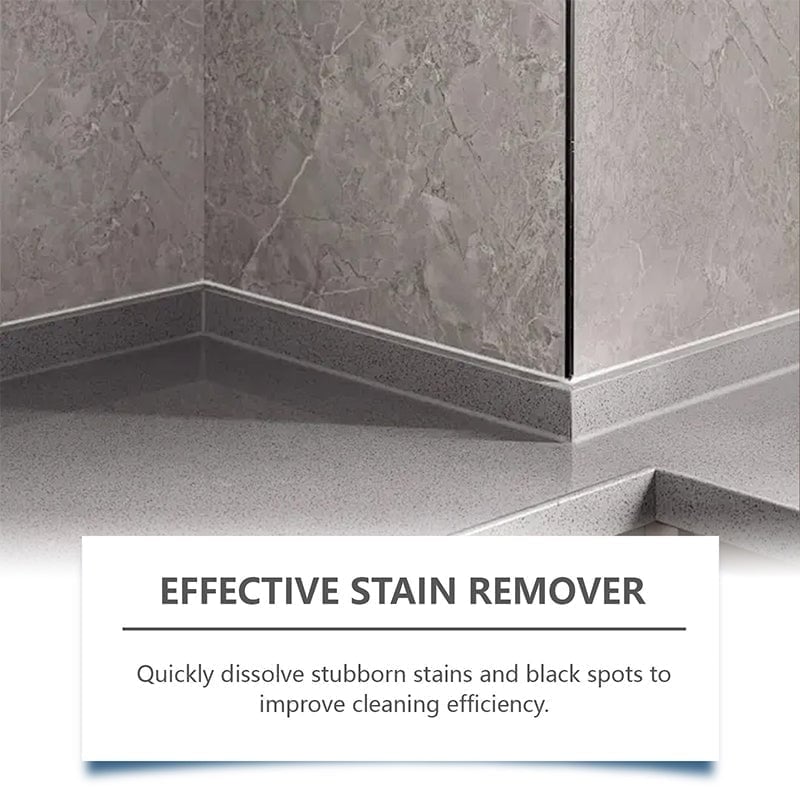 Hand applying Household Mold & Mildew Stain Remover Gel Cleaner directly to shower mold