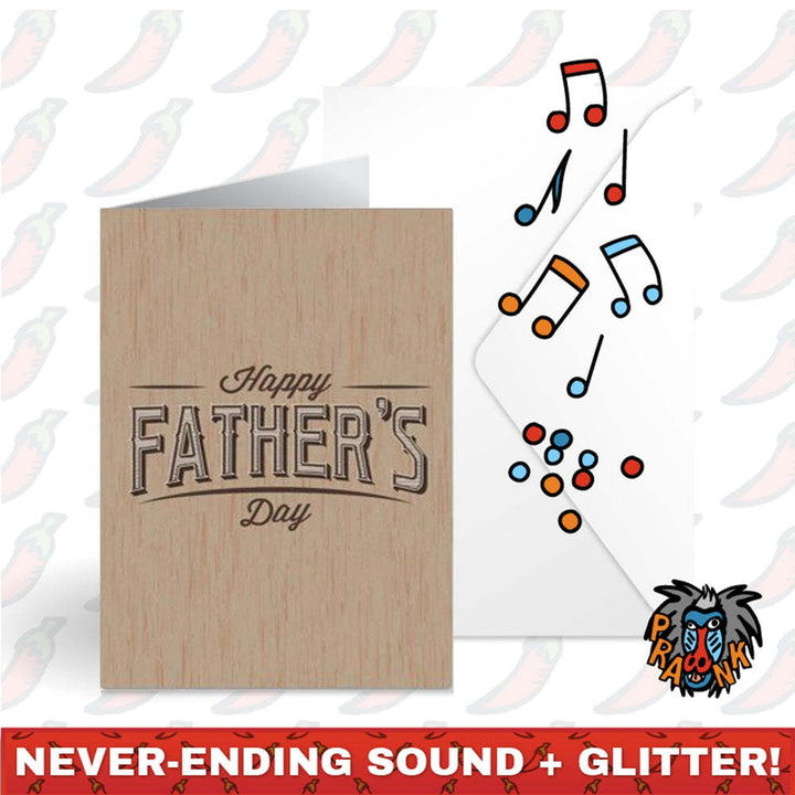 Prank card for dad, a humorous Father's Day sound card that's a funny gag gift.
