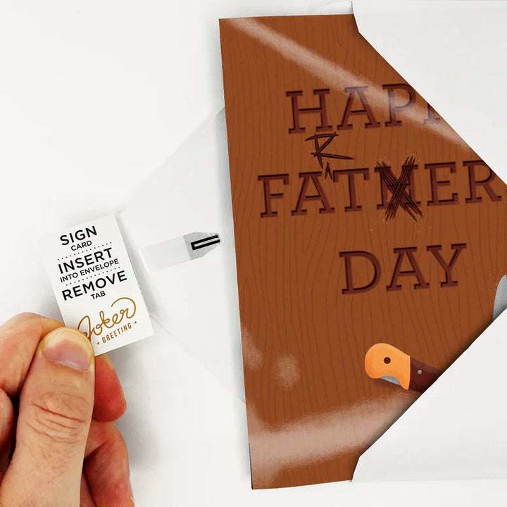 Humorous novelty gift for Father's Day, a sound card prank sure to make dad laugh.