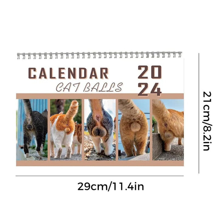 Decoration calendar with funny cat art, 'Feline Artistic Expressions', a humorous office gift