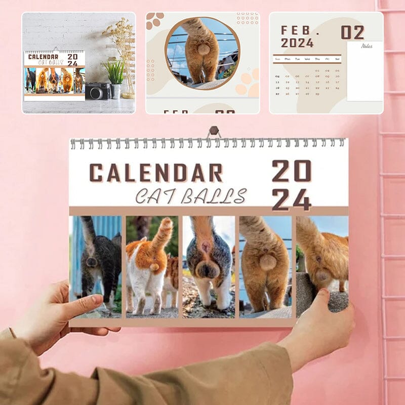 Humorous cat calendar, 'Feline Artistic Expressions', a novelty gag gift for any cat lover
