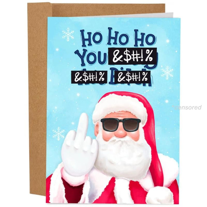 Humorous holiday greeting cards set with diverse funny Christmas designs, perfect for seasonal humor.