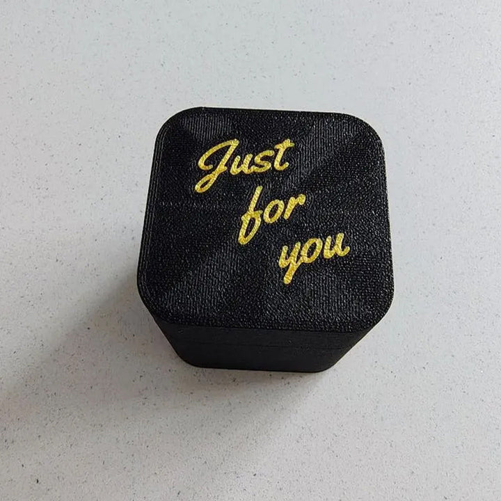 Humorous desk prank gag gift box, black and gold with durable plastic