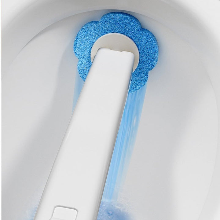 Ergonomic disposable toilet brush designed for comfortable and hygienic cleaning