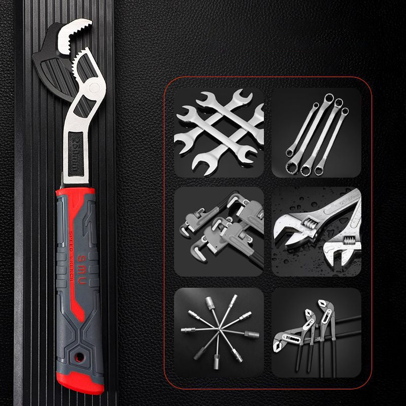 Industrial-grade self-locking pipe wrench for plumbing and mechanics, heavy-duty hand tool