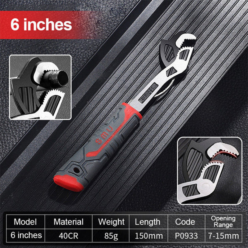 Brand new self-locking pipe wrench, ready for use in plumbing, an indispensable hand tool