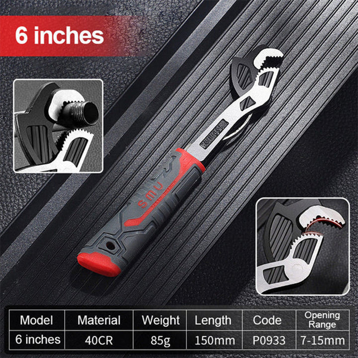 Brand new self-locking pipe wrench, ready for use in plumbing, an indispensable hand tool