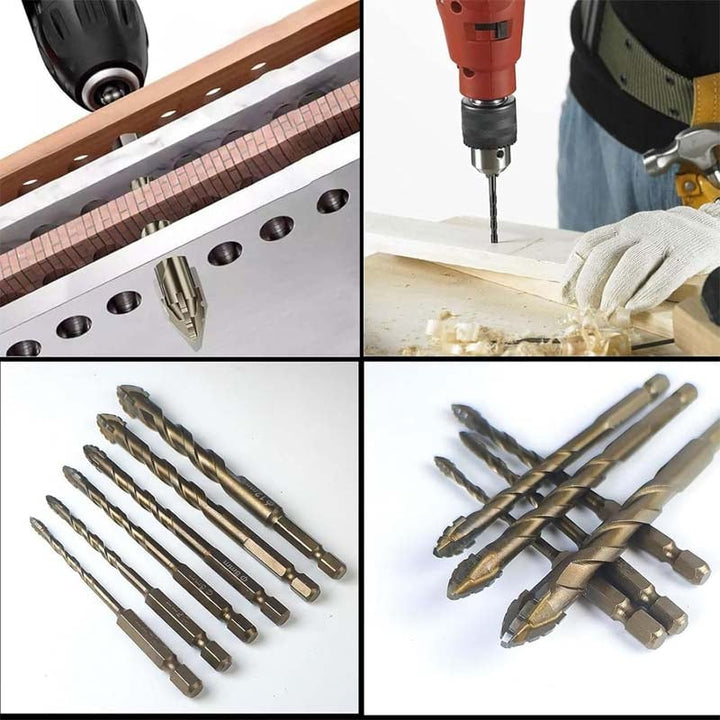 Industrial serrated drill, a versatile bit for wood, metal, and plastic applications.