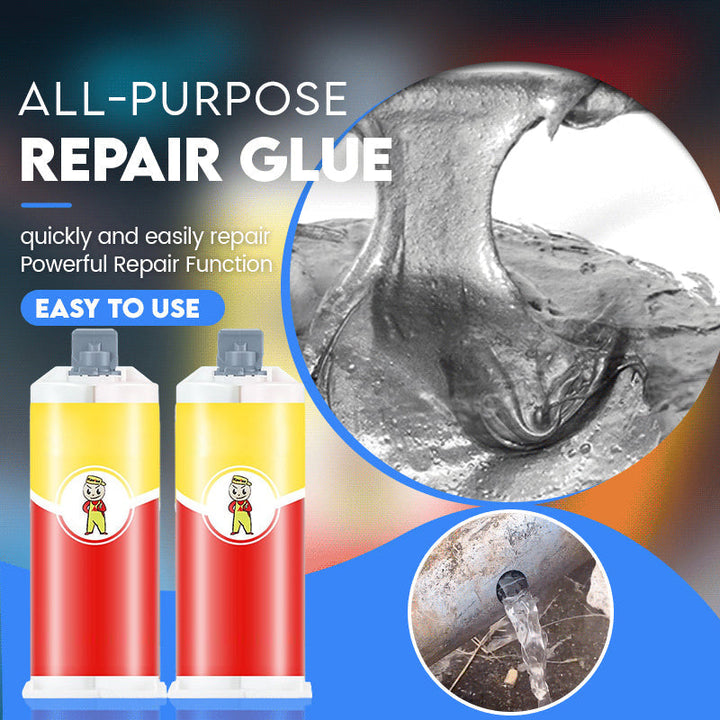 Industrial-strength epoxy glue for metal repair, strong bond sealant