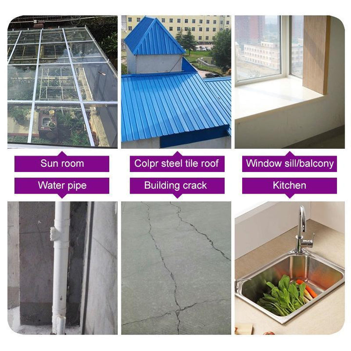 Industrial waterproof butyl sealant tape, black, for instant leak stopping on metal and concrete