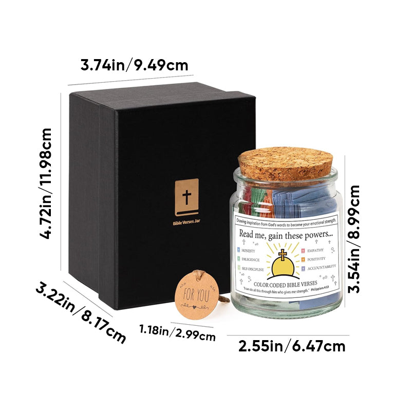 Natural light shining on a 'Hope Jar' filled with Bible verses, a beautiful spiritual decor item.