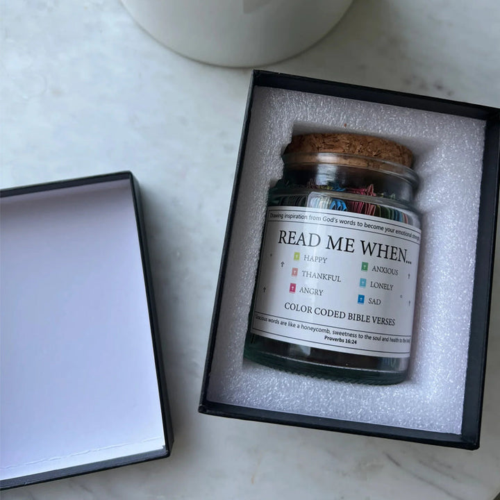 Styled 'Hope Jar' on a bedside table with soft lighting, enhancing spiritual decor & hope.