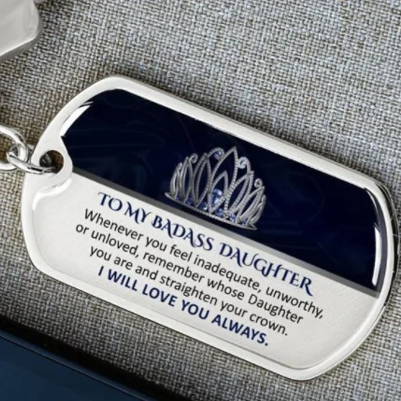 Stylish inspirational keychain, 'Journey On' engraved, perfect family keepsake gift