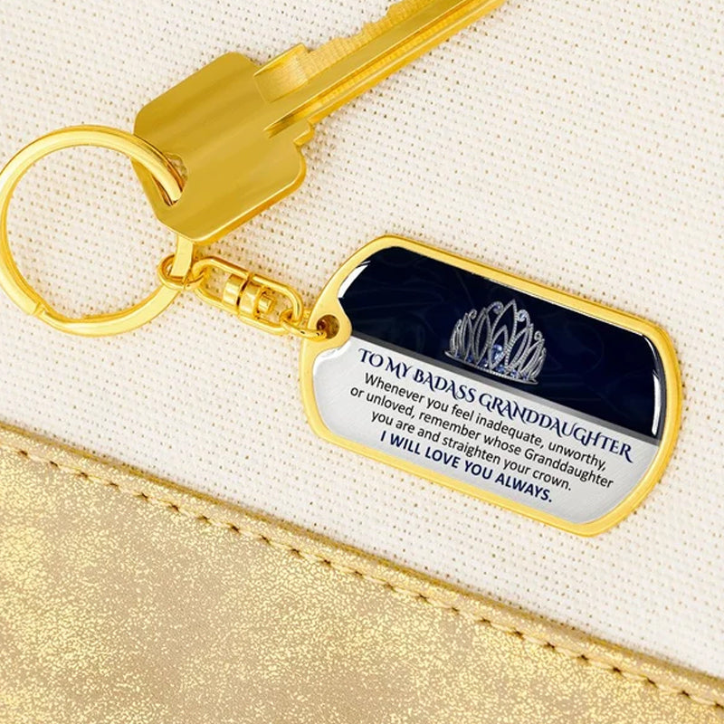 Grandson's inspirational keepsake keychain, 'Dream Big' engraved, perfect family gift