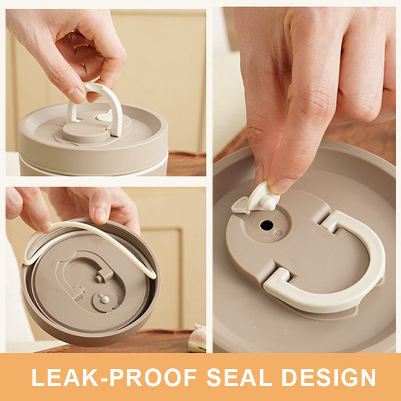 Portable thermal food container, 3-tier stackable for meal prep, keeps food warm