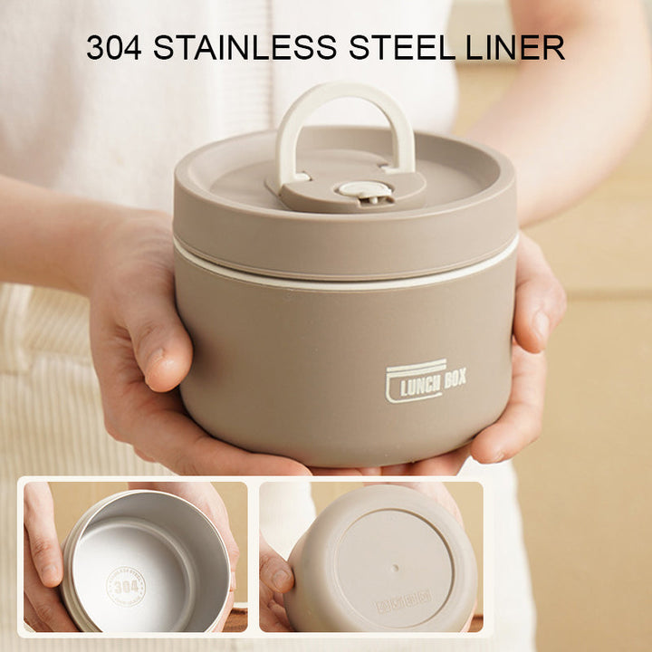 High-quality stainless steel insulated lunch box, ideal for warm meals on-the-go