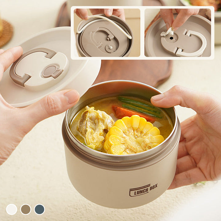 Durable stainless steel stackable lunch box, designed to keep meals warm and fresh