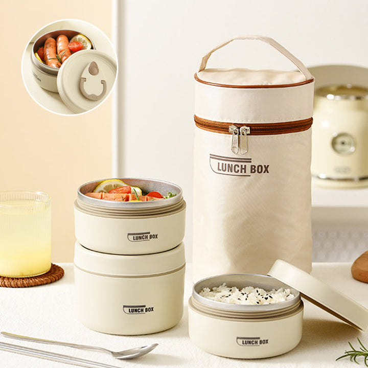 Eco-friendly lunchbox set made from stainless steel, promoting sustainable and healthy meal habits