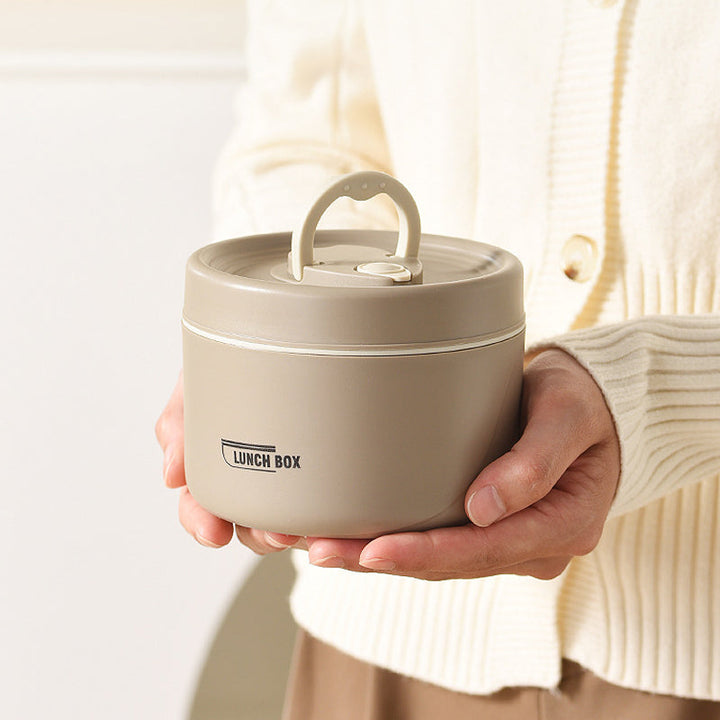 Insulated lunchbox set with various sizes of stainless steel containers for flexible meal organization