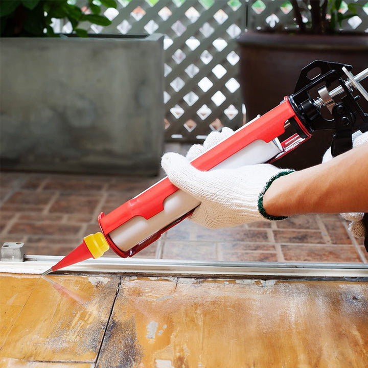 Handy caulking tool for DIY waterproofing and gap filling, improving home aesthetic.