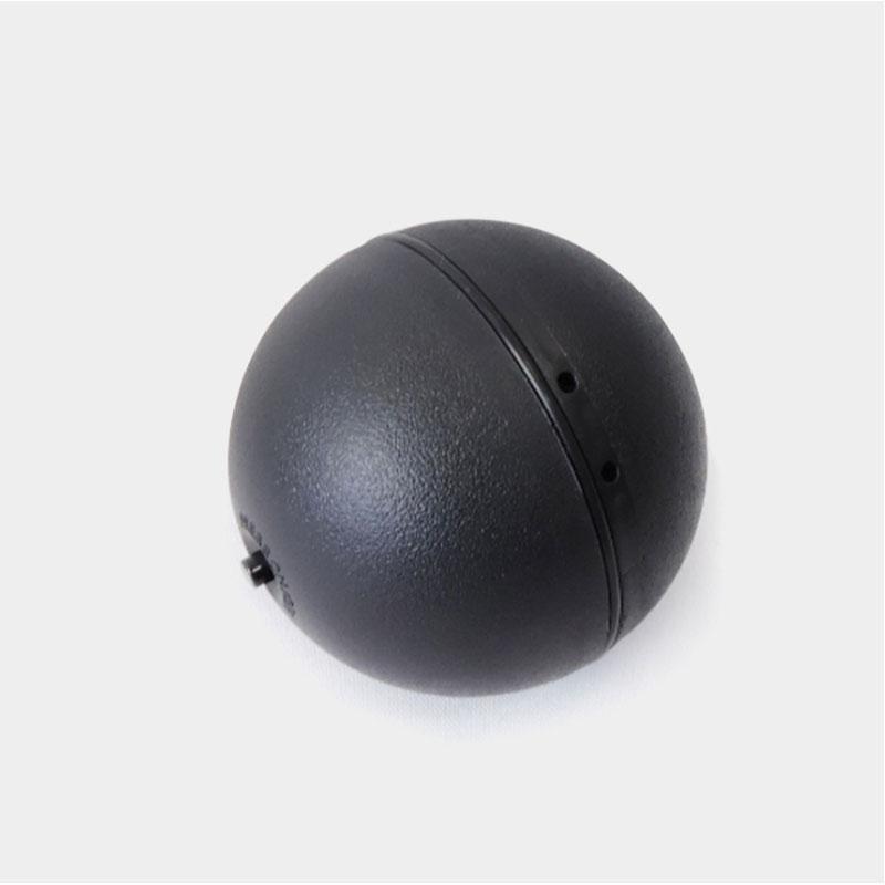 A white plush-covered electric rolling ball, an engaging automatic toy for active pets.
